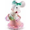 Dekorácia MagicHome Vianoce Candy Line, myška, ružová, 27 cm