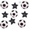 Dekoračné gombíky s futbalovými lopte a s hviezdami