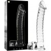 Nebula series by ibiza - model 23 dildo borosilicate glass clear 21.5 cm -o- 4 cm