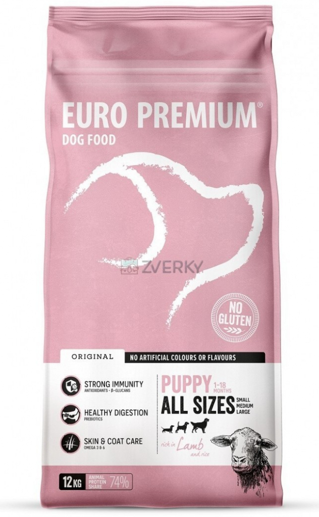 Euro Premium All Breed Puppy Lamb & Rice 12 kg