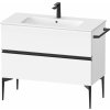 Duravit Sivida skrinka 101x47.7x59.1 cm závesná kúpeľňová skrinka pod umývadlo biela-čierna SV46450BD180000
