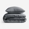 Goldea mušelínové posteľné obliečky – antracitové 140 x 200 a 70 x 90 cm