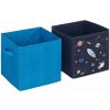 Atmosphera boxy Vesmír modré 2 ks 29x29x29 cm