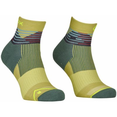 Ortovox pánske ponožky All Mountain Quarter Socks M žltá/zelená
