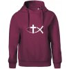 Ježíšova ryba - Oversized mikina dámská Moon - kratšia + širšia - XS ( Fuchsiová )
