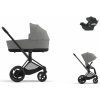 Cybex Platinum CYBEX e-Priam Travel Set + Aton B2 i-Size mirage grey 2023 matt black