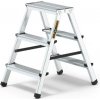 JAKS Obojstranný schodíkový rebrík 2 x 3 priečky