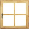 TREND Drevené okno O1, P, 90 × 90 cm, dvojsklo, pravé, borovica