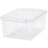 SmartStore Úložný box s bielymi klipmi Classic, 14 l, 14 l