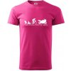 Evolution of man (supersport) - Klasické pánske tričko vyššej gramáže - 4XL ( Purpurová )