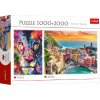 TREFL Puzzle Lev 1000 dílků + Itálie 2000 dílků
