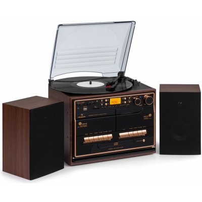 Auna 388-BT Wood, stereo systém, Hifi systém, gramofón (MG-TC-388 BT)