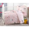 Bavlněné dětské povlečení do malé postýlky 90x135, 45x60 cm baletka růžová zipový uzávěr