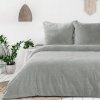Eurofirany ové obliečky FLANO 140x200 cm SIVÉ so vzorom palmového listu Mikroplyš 1x70x80,1x140x200 cm - možnosť úpravy rozmeru