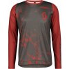 SCOTT Cyklistický dres s dlhým rukávom letný - TRAIL VERTIC LS - šedá/červená