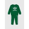 Detská tepláková súprava adidas Originals CREW SET zelená farba, IX5153 74