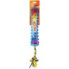 NERF DOG Hračka pre psov pískacie tiahlo s farebným úchopom a textilným lanom 29 cm