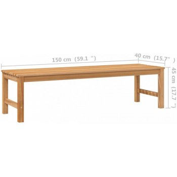 Dekorhome 150 cm teak