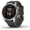 Garmin fenix 7S Pro Solar strieborno-čierna / Chytré hodinky / GPS / 1.2 d. displej / mapy / BT / WiFi / vodeodolné
