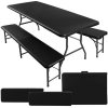 Gardlov Skladací záhradný stôl 180 cm + 2 lavice - čierny