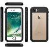AppleMix Puzdro pre Apple iPhone 7 / 8 / SE (2020) / SE (2022) - vodotesné - vonkajšie - plast / guma - čierne / priehľadné