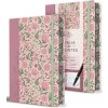 Biblia de Apuntes Rvr 1960 Tapa Dura, Rosada Con Flores / Spanish Journalling Bible Rvr 1960 Hardcover Pink with Flowers