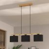 EGLO Castralvo závesná lampa, dĺžka 97,5 cm, čierna, 3 svetlá, látka - 900313