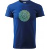 Mandala zelenožlutá - Tričko extra veľké (5-8XL) - 5XL ( Kráľovská modrá )