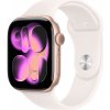 Inteligentné hodinky Apple Watch Series 11 GPS 46mm ružovo zlatý hliník - svetlo ružový športový remienok - S/M (MEV64WF/A)