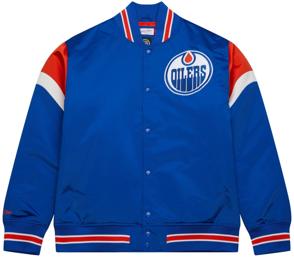 Mitchell & Ness pánská bunda Edmonton Oilers NHL Heavyweight Satin Jacket