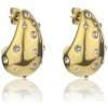 Marc Malone Pozlátené náušnice Tear Drop Adley Gold Earrings MCE24045G