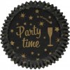 Cakesupplies Košíčky na pečenie - Party Time čierne 48 ks