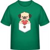 E190 Tričko pre Deti Dizajn pes a deti láska Írska zelená
