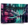 Sablio Obraz Cyberpunk 2077 Mesto - 150x110 cm
