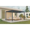 Hliníková bioklimatická pergola s lamelami BestBerg BBP-12G / 4 x 3 m / sivá