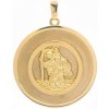 Šperk Holíč | Zlatý prívesok medailón svätý Krištof, 1,95 g, 14k | ZPV63
