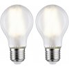 Paulmann 28642 LED En.trieda 2021 E (A - G) E27 7 W teplá biela (Ø x v) 60 mm x 106 mm 2 ks; 28642