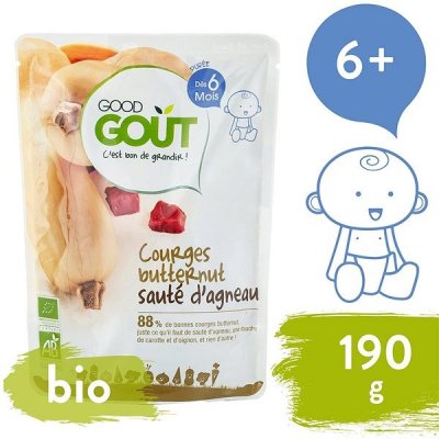 Good Gout BIO Maslová tekvica s jahňacím mäsom (190 g)