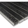 Textilná gumová hliníková vstupná rohož FLOMA Alu Standard - dĺžka 100 cm, šírka 150 cm, výška 1,7 cm