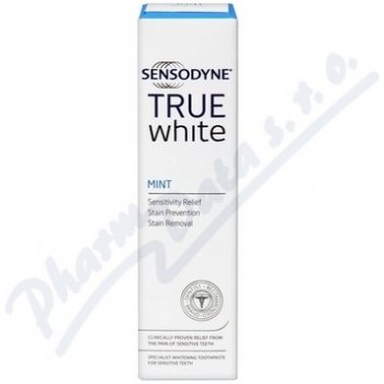 Sensodyne True white mint zubná pasta 75 ml + zubná kefka soft