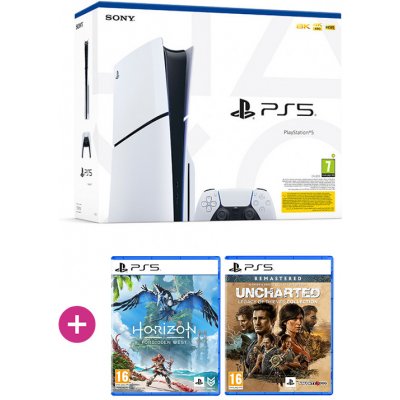 PlayStation 5 (Slim) + Horizon: Forbidden West + Uncharted: Legacy of Thieves Collection