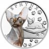 Česká mincovna Strieborná minca Plemená mačiek - Sphynx mačka proof 31,1 g