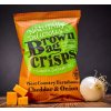 Chrumkavé, ručne vyrábané Brown Bag Crisps s čedarom a cibuľou 40 g