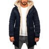 Granatowa kurtka męska zimowa parka Denley 22M50