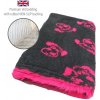 DRYBED Premium Vet Bed Dogface antracitový + fuchsia 100 x 75 cm