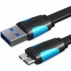 Vention VAS-A12-B050 Plochý USB 3.0 A-Micro-B, 0,5m, černý