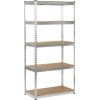 Hogler Regál 180 x 90 x 30 cm 5 polic strieborný 3386