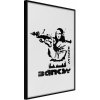 Artgeist Plagát - Mona Lisa with a Bazooka [Poster] Veľkosť: 20x30, Verzia: Čierny rám