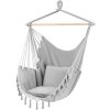 Brazílske závesné hojdacie kreslo 130 x 97 cm šedé