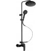 AQUARISTO STYLE Sprchový set: batéria DAKOTA BLACK + tyč TEVERE BLACK, príslušenstvo